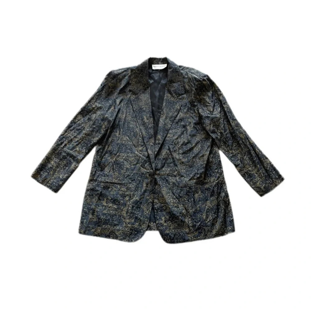 Vintage Fundamental Things Paisley Print Multicolor Blazer Women’s Size 14 - Picture 3 of 12